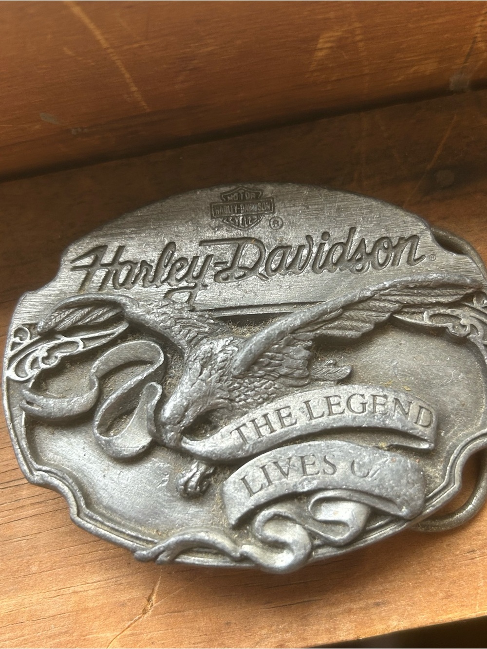 Harley-Davidson Vintage 1990 "The Legend Lives On" Belt Buckle